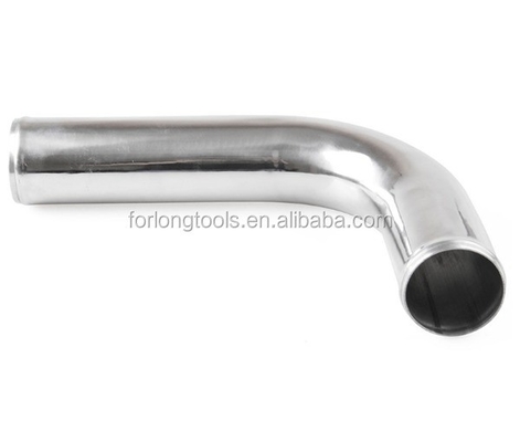 Técnica de processamento de revestimento polido e final de 90 graus Universal Alumínio Curva de cotovelo tubo de escape com conexão de pinça
