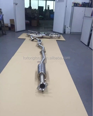 Tubo de escape modificado de aço inoxidável brilhante para Mitsubishi Lancer e controle de válvula