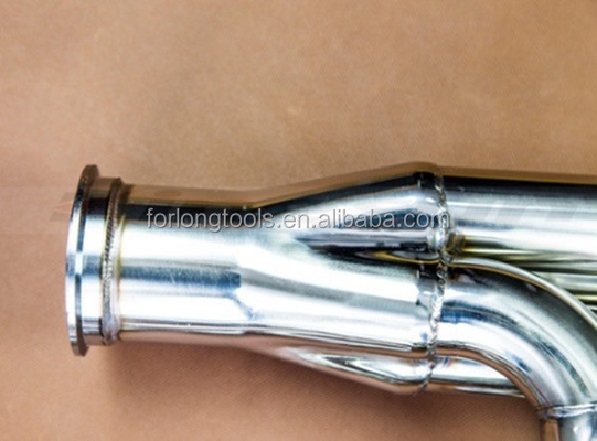 Cabeça de escape de aço inoxidável de corrida polida Manifold para 97-14 Chevy Small Block V8 LS1 LS2 LS3 LS6 LSX Tubo de escape de automóvel