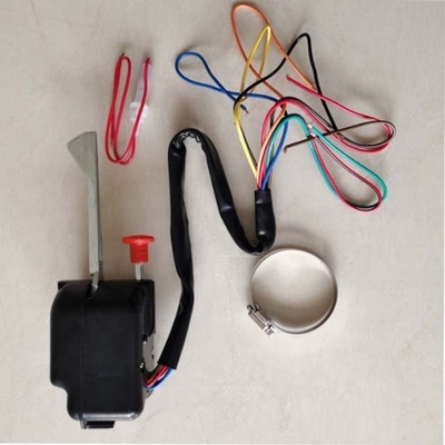 Automóvel Universal Coluna de Cromo Negro Montado Comutador de sinal de virada com botão de perigo para substituição / reparo Durabilidade excepcional