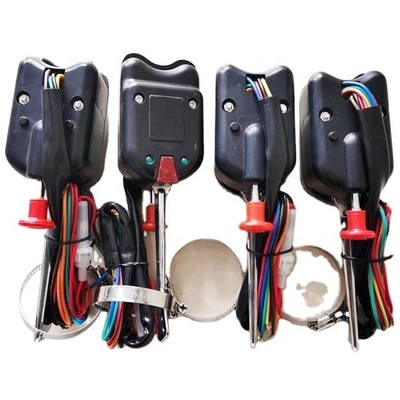 Automóvel Universal Coluna de Cromo Negro Montado Comutador de sinal de virada com botão de perigo para substituição / reparo Durabilidade excepcional