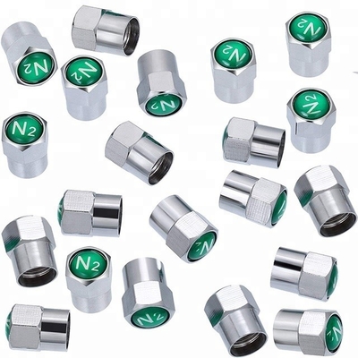 Padrão OE NO. Metal Brass Tire Valve Stem Caps N2 Nitrogen Dust Proof Valve Covers for Auto Car Purpose Substituir/Reparar