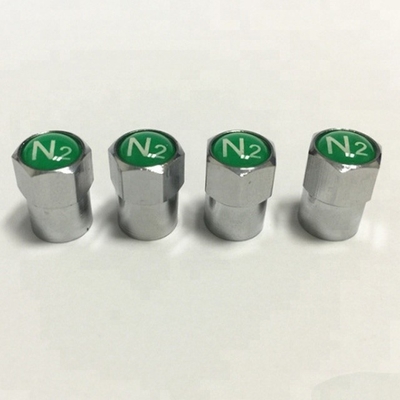 Padrão OE NO. Metal Brass Tire Valve Stem Caps N2 Nitrogen Dust Proof Valve Covers for Auto Car Purpose Substituir/Reparar
