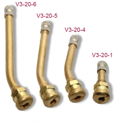 Válvula de pneu universal de latão sem tubo com pneu de roda de extensão V3-20-1 V3-20-6 V3-20-4 V3-20-5 Standard OE NO. e Universal