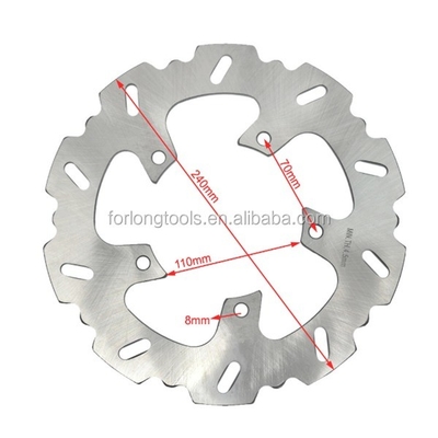 240MM Freio de disco de motocicleta de aço inoxidável para BMW G 650 X Moto 650 Fixo e resistente Furo de montagem 5 Especificações 4,5 mm