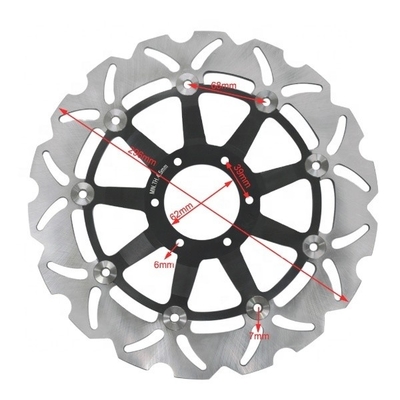 6 Orifícios de montagem 296MM de aço inoxidável Rotor de disco de freio flutuante de motocicleta para Honda CBR F 600 Crossrunner 800 VFR 800