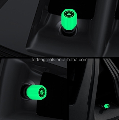 Substituição/reparação ABS Car Wheel Dust Cap Auto Glow Pneus Stem Air Valve Cover Light Autoluminescence para Universal Year Purpose
