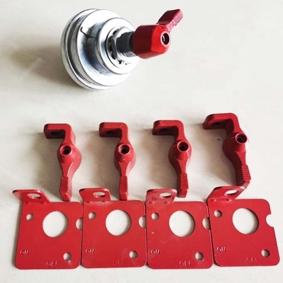 Eficientemente evitar arranque acidental A / C Switch Bateria Mestre desconectar interruptor com Kit de alavanca de bloqueio vermelho e amarelo