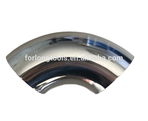 1.5mm espessura 304 aço inoxidável 90 graus curvatura cotovelo tubulação de escape conexão soldagem redonda 3 INCH / 76MM resistente à corrosão