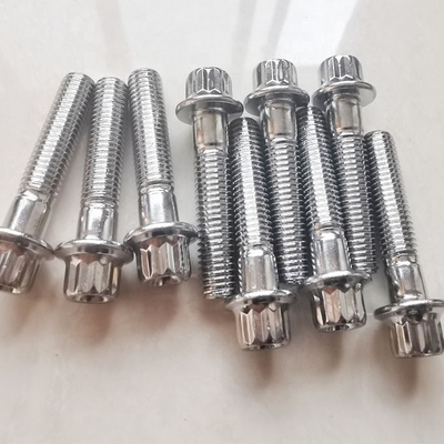 Compatibilidade universal M7x32 Ferro cromado de 12 pontos para rodas com encaixe universal e revestimento de cromo durável