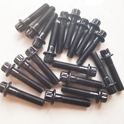 Bolhas de aço de borda dividida universal M7 x 32 mm para rodas BBS de alta resistência à tração cromadas