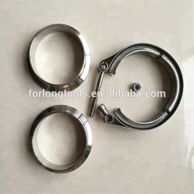 Universal Car Exhaust Down Pipe 2&quot; de aço inoxidável 304 V Band Clamp com 2 flange fácil de instalar e durável