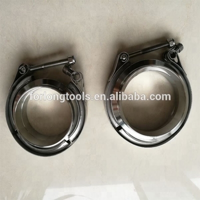 Universal Car Exhaust Down Pipe 2&quot; de aço inoxidável 304 V Band Clamp com 2 flange fácil de instalar e durável
