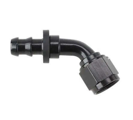 Suporte personalizado de cabeça redonda Código preto de alumínio Kit de encaixe de ponta de mangueira AN6 9PCS Conexão feminina e durável