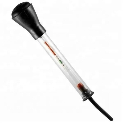 Preto e Vermelho 330mm/13&quot; tubo de borracha de vidro comprimento hidrômetro de bateria de carro para detecção rápida de eletrólito de água ácida