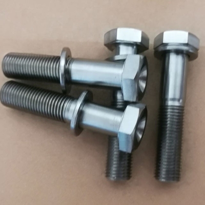 DIN padrão e titânio parafuso 7/16 &quot;-20 com 9/16&quot; Hex Nut para 1-1/8&quot; Torsion Stop acabamento natural