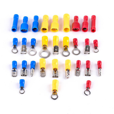 480pcs terminais isolados conector elétrico crimp traseiro espada anel de garfo conjunto de terminais Kit com caixa para ano universal