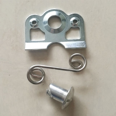 Universal de aço prateado auto-ejetante Dzus 7/16 com aço 1-3/8 &quot;placa de suporte de mola para aplicações de grau profissional