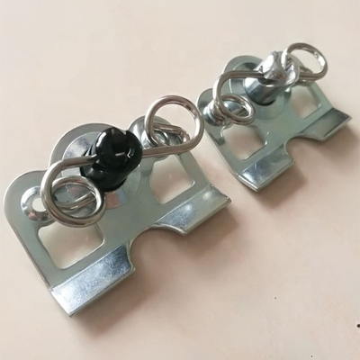 Universal de aço prateado auto-ejetante Dzus 7/16 com aço 1-3/8 &quot;placa de suporte de mola para aplicações de grau profissional