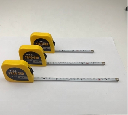 10 pés * 1/4 &quot; Magnético pneu de corrida Stagger medida de fita com lâmina larga e construção de metal de grau industrial