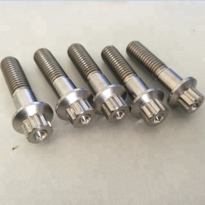 1.25 Nozes M8 com flanges de passo em titânio de grau 6AL4V para aplicações mecânicas normalizadas DIN
