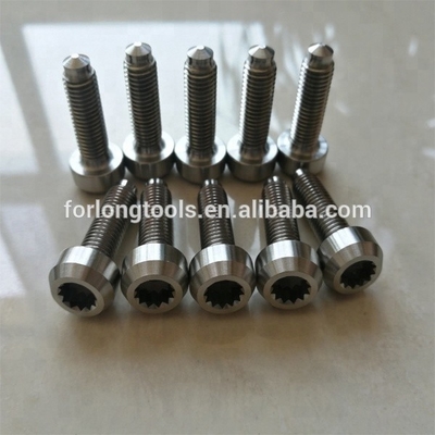 6AL-4V liga de titânio M7 * 1.0 parafusos de borda dividida para BBS acabamento natural 24.5mm Pronto para envio