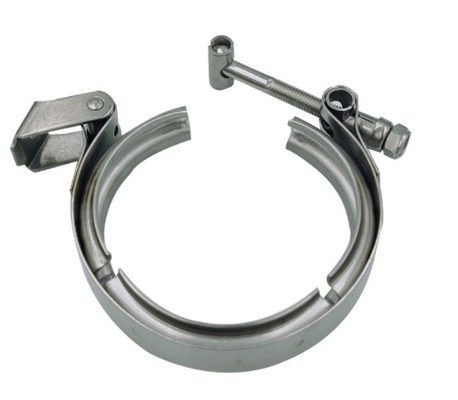1.5-6.0 Grampos universais de escape de faixa V de aço inoxidável 304 com conjunto de flange masculino feminino ano universal universal
