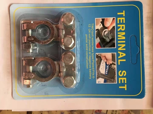 Terminal de bateria de automóvel universal de 12 V a 24 V com um tipo de pinça positiva e negativa personalizável para um desempenho óptimo