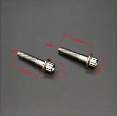 ISO Standard Zinc acabamento de aço e titânio Gr5 12 PT BBS parafusos de borda dividida M7 x 32 mm M8 * 32 mm para aplicações automotivas