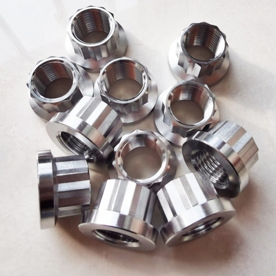 Nozes de flange de 12 pontos universais 3/8-24 fio 7/16&quot; SOCKET/WRENCH Feito de liga de titânio de alta resistência para versatilidade