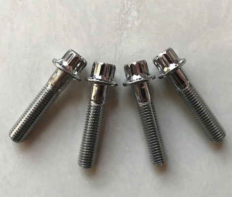 12 PT BBS RS/RX Bolas de aro dividido M7 x 32 Aço cromado para desempenho padrão DIN