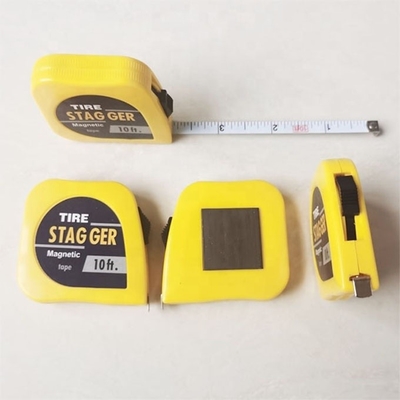 Universal Car Fitment Sprintcar Wingless Dwarf 1/4 &quot;x10&quot; Tire Stagger Tape Measure com OE padrão NO. e Universal
