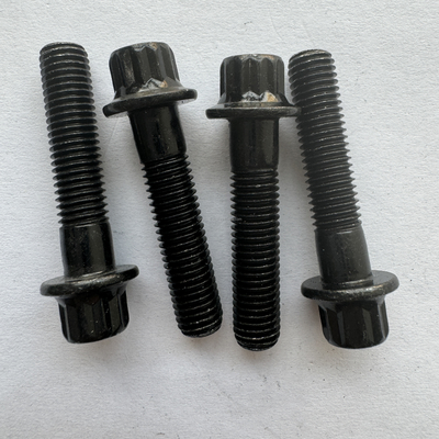 Padrão OE NO. Titânio Gr5 12 PT RS/RX Kit de aro dividido M7 x 32 parafusos e porcas parafusos preto para montagem universal de automóveis