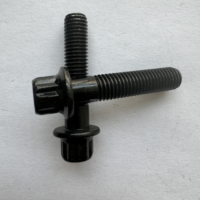 Padrão OE NO. Titânio Gr5 12 PT RS/RX Kit de aro dividido M7 x 32 parafusos e porcas parafusos preto para montagem universal de automóveis