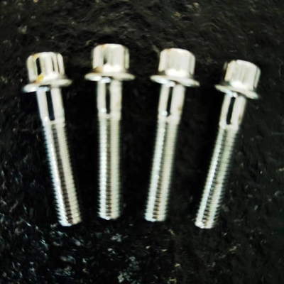 Finitura de deslizamento padrão DIN M7 x 32 12 PT parafusos e porcas de bloqueio de nylon M7 para rodas BBS em acabamento de aço zinco