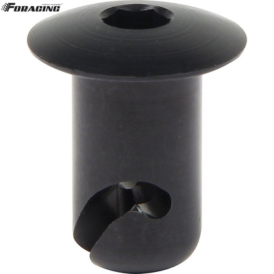 Universal OE NO. 7/16 &quot;Alumínio Dzus Botão Dome Allen Head Quarter Turn Fasteners 0,500&quot; Preto Superior Performance