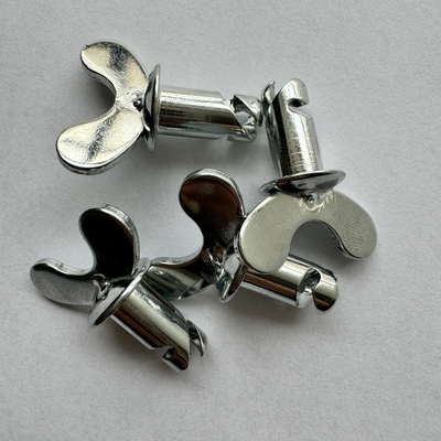 7/16&quot; x.500&quot; Universal Year Dzus Dome Botões de cabeça borboleta com alça Prata 7/16&quot; x.500&quot; Steel Sprint Car OEM aceito