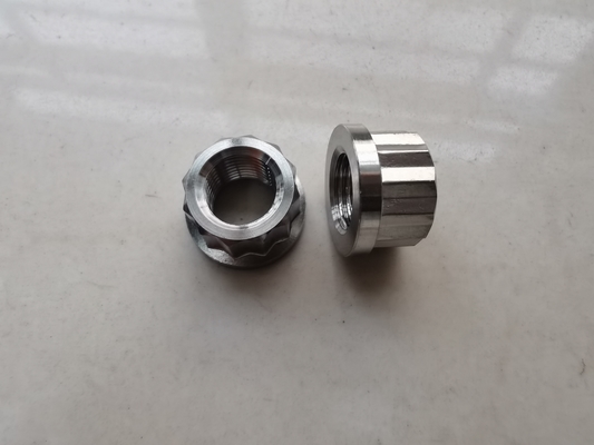 Ano Universal Prata Universal 1/2&quot; -20 12 PT FLANGE NUTS Titânio para Montagem Universal de Carros