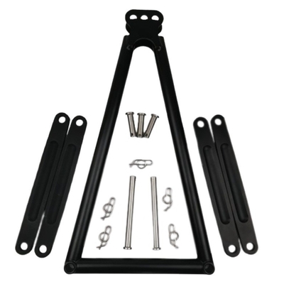 13-5/8&quot; Chromoly 4130 Sprint Car Racing Black Jacobs Ladder Kit com 7&quot; Strap
