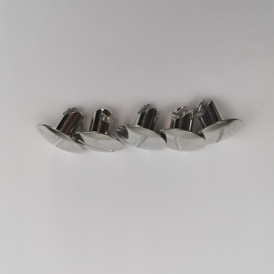 7/16 &quot;Alumínio Quarter Turn Dzus com 1&quot; Grande cabeça x.500 Sprint Car Prata para Montagem Universal de Carros