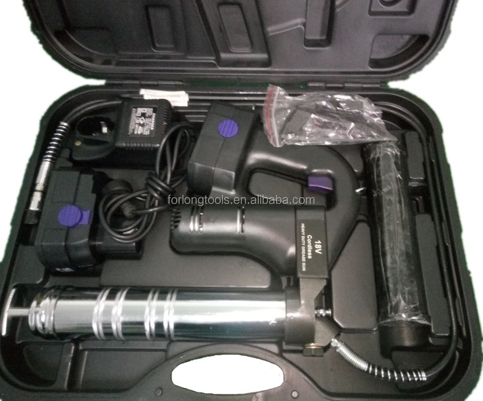Universal OE NO. 18V Black Electric Grease Gun Recarregável com capacidade de 500cc e longa vida útil Tipo japonês sem fio