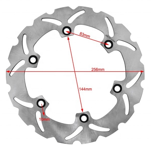 Reposição do rotor do disco de travagem de titânio 256 mm Especialmente concebido para Honda XLV VARADERO 1000 XLV VARADERO ABS 1000 Peças de motocicleta