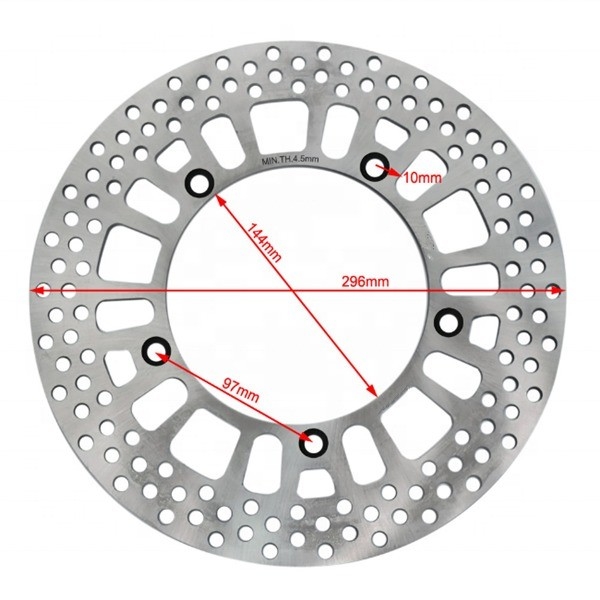Aço inoxidável 296MM Rotor de disco de travagem frontal redondo para HONDA STEED 400 600 VT C SHOW 600 Perfeito ajuste e desempenho