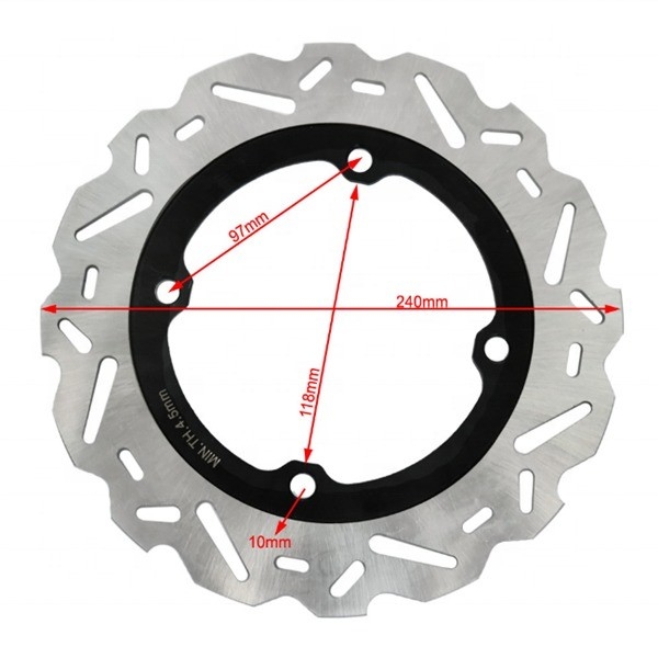 Posição traseira Rotor de travagem de disco fixo de 240 mm para Honda Racing Bike CB F 500 CB X 500 CBR R 500 Travagem suave e silenciosa