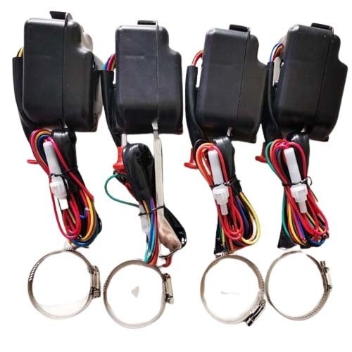Automóvel Universal Coluna de Cromo Negro Montado Comutador de sinal de virada com botão de perigo para substituição / reparo Durabilidade excepcional