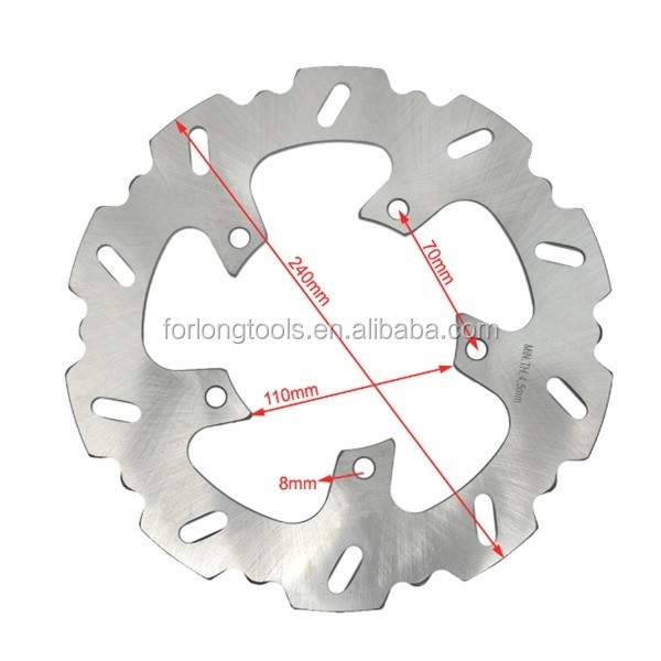 240MM Freio de disco de motocicleta de aço inoxidável para BMW G 650 X Moto 650 Fixo e resistente Furo de montagem 5 Especificações 4,5 mm