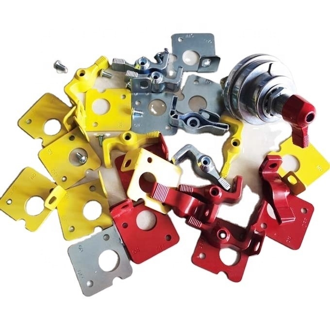 Eficientemente evitar arranque acidental A / C Switch Bateria Mestre desconectar interruptor com Kit de alavanca de bloqueio vermelho e amarelo