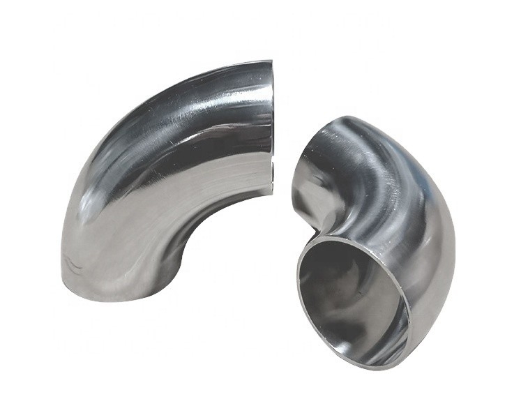 1.5mm espessura 304 aço inoxidável 90 graus curvatura cotovelo tubulação de escape conexão soldagem redonda 3 INCH / 76MM resistente à corrosão