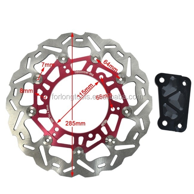 Durável OD 285mm ID 115mm YP MAJESTY 250 Modelo de tambor traseiro Rotor de disco de freio traseiro para Yamaha Titânio Motociclismo de corrida
