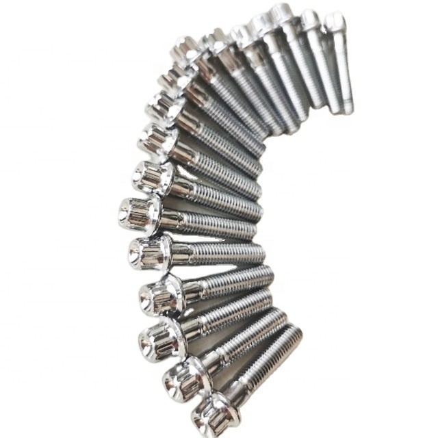 Ano Universal M7*32mm 12 pontos para rodas de cromo para carros universais